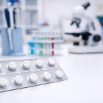 Blister pakiet tabletek w laboratorium