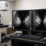 Gabinet do mammografii z monitorem